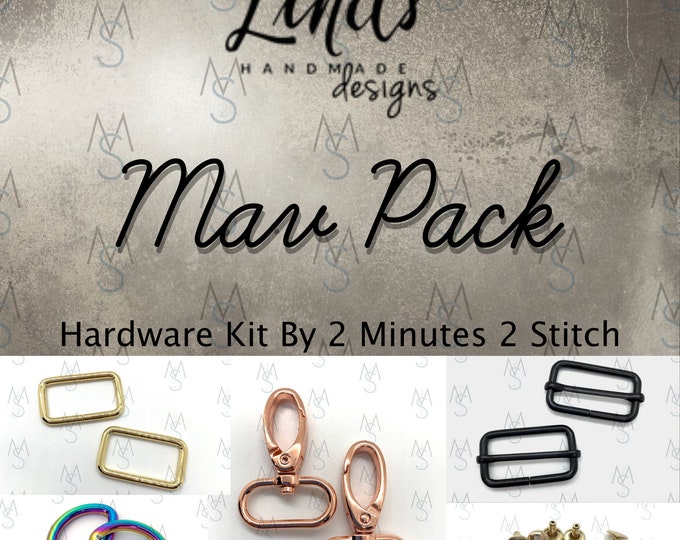 Mav Pack Hardware Kit - Linds Handmade Designs - Bag Making Hardware - 2 Minute 2 Stitch