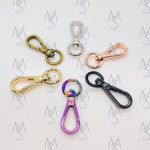 Swivel Clips - 1/2 Inch - 13mm - Swivel Hooks - Lobster Clasp - Bag Hardware - Strap Hooks - Strap Clips - 2 Minutes 2 Stitch