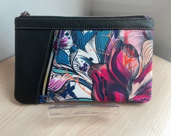 Genuine Leather Zippy Clutch - Cosmetic Bag - Toiletry Bag - Clutch