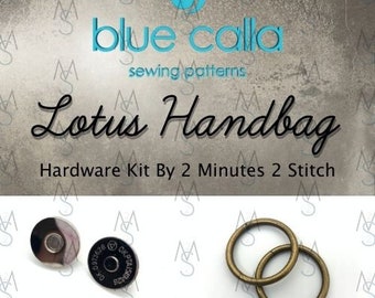 Lotus Handbag - Blue Calla Hardware Kit - Swivel Clips, D-Rings