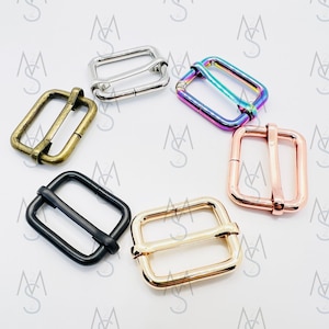 Strap Slides - 1-Inch Wide - Tri Glides - Adjustable Strap Slide - Strap Adjuster - Bag Hardware - 2 Minutes 2 Stitch