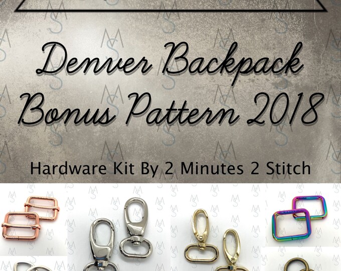 Denver Backpack - Bag of the Month Club - Swoon Patterns - 2018 Hardware Kit