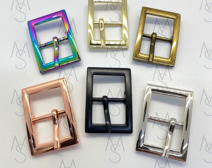 Pin Buckles Double Ended - 3/4-Inch Wide - Belt Buckle - Strap Buckle - Bag Hardware - 2 Minutes 2 Stitch
