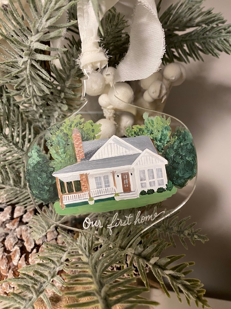 Custom House Painting Acrylic Ornament image 1