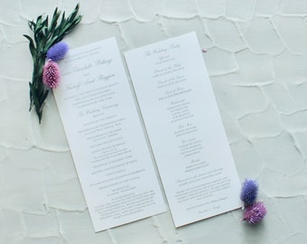 Copperplate Wedding Program