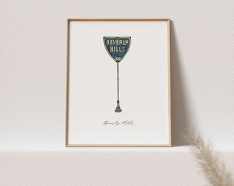 Beverly Hills Sign Fine Art Print, Wall poster