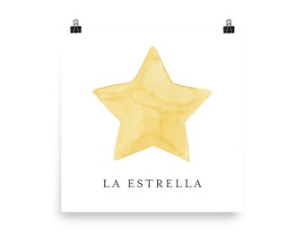 Stjärntryck, la estrella, barnrumsdekor, oramat