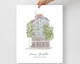 Casa Batllo, Antoni Gaudí in Barcelona Spain fine art print