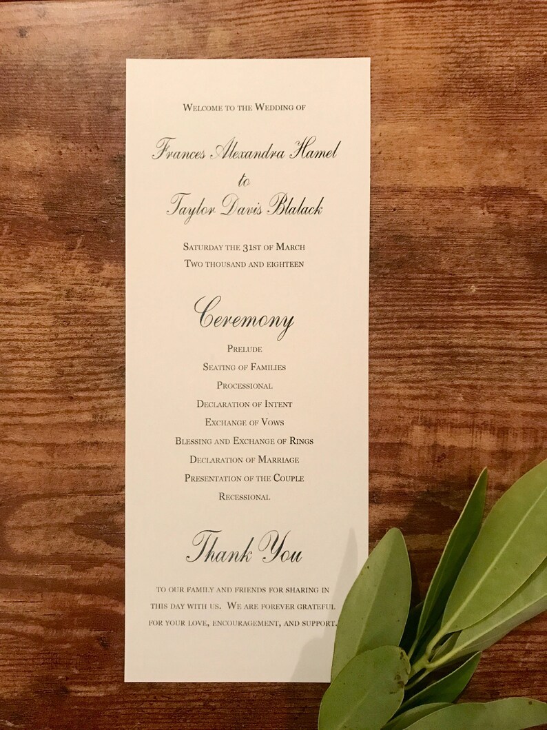 Personalized Wedding Program imagem 4