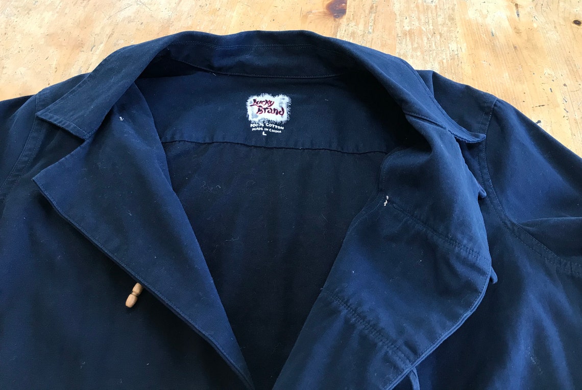 Lucky Indigo Jacket Double Breasted - Etsy