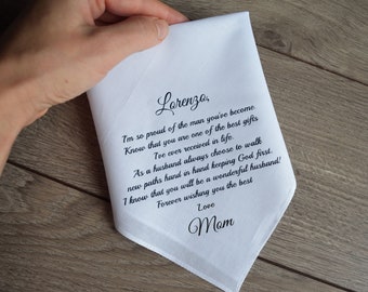 Son Wedding Day Gift Handkerchief