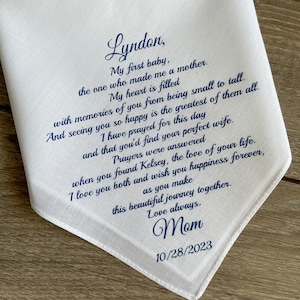 Son Wedding Day Gift Handkerchief