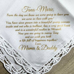 Wedding Handkerchief For Bride image 7