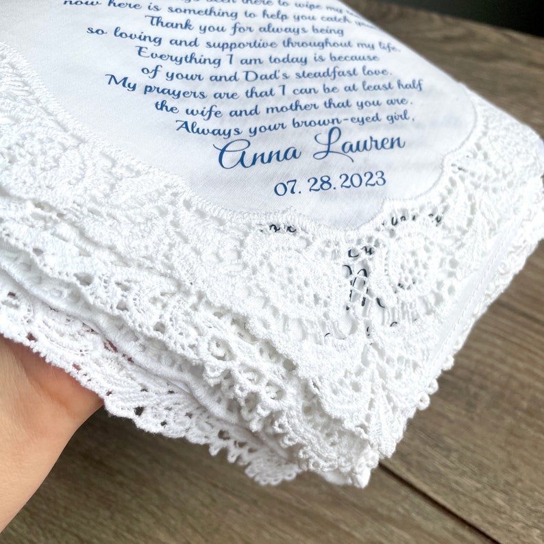 Wedding Handkerchief For Bride image 9