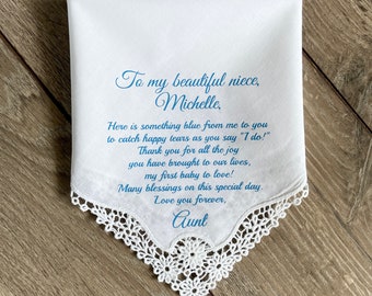 Niece Wedding Gifts From Aunt Bride Handkerchief From Aunt