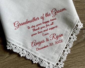 Grandmother Of The Groom Handkerchief