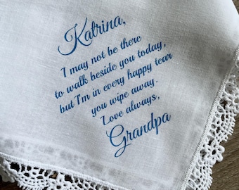 Wedding Gift For Granddaughter Something Blue Hanky