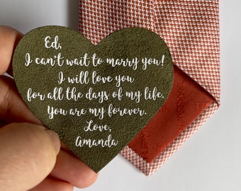 wedding day gift for groom from bride gift for future husband wedding patch groom tie patch love message