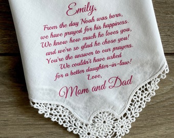 Wedding Handkerchief Personalized