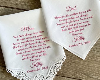 Gifts For Parents On Wedding Day Custom Hankies