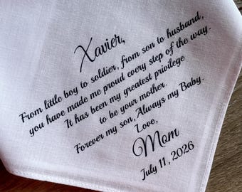 Son Wedding Day Handkerchief From Mom