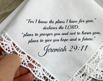 Christian Gifts For Women Custom Bible Verse Personalized Handkerchief