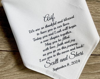 What To Give For My Son-In-Law On His Wedding Day Personalized Handkerchief