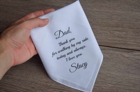 Personalizzata Da Uomo Fazzoletto Fazzoletto Regalo Di Nozze Padre Dello Sposo Regalo