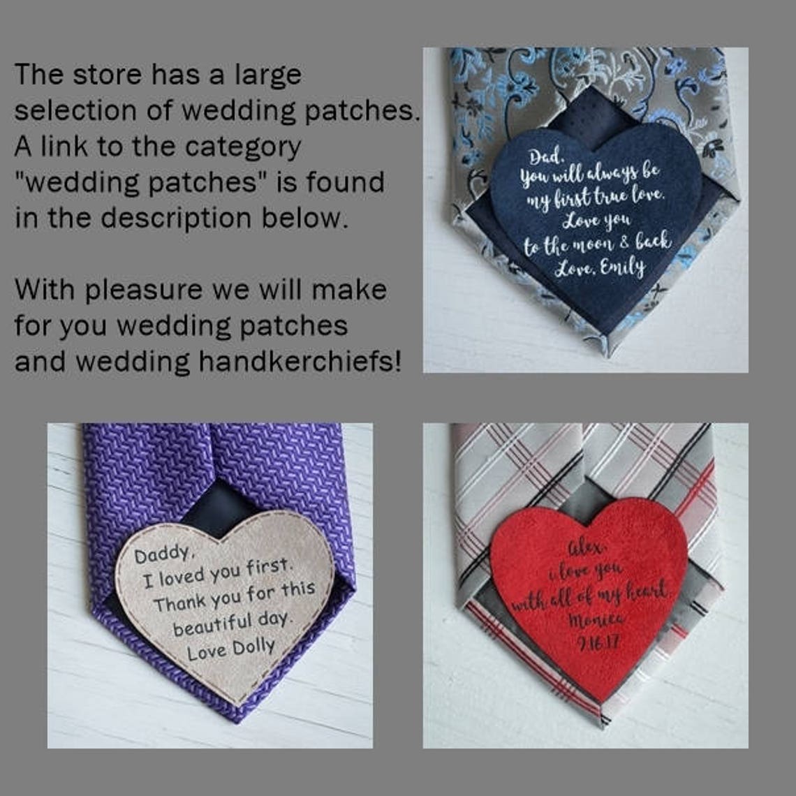 Wedding handkerchief for groom from parents for mother of the Etsy