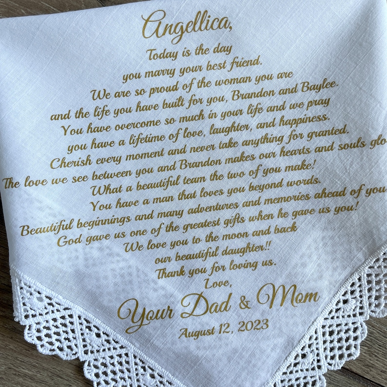 Mom to Daughter Gift on wedding day