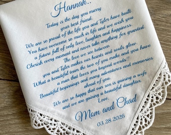Handkerchief For Daughter-In-Law To Be From Mother-in-Law