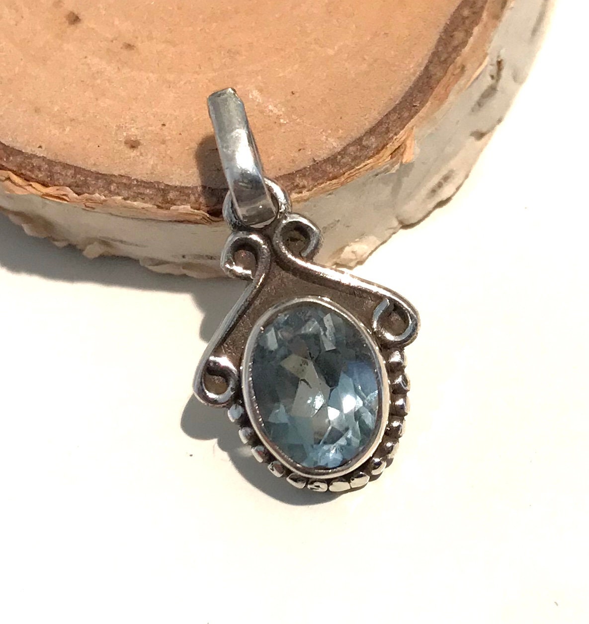 ⭐️  スターリングシルバー ネックレス☆ビンテージ ヴィンテージブルートパーズスターリングシルバーネックレス