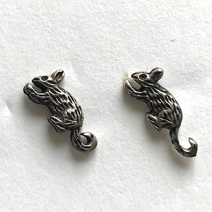 Mouse Studs, Mouse Earrings, Silver Mouse Studs , Sterling Silver Mouse Earring, Tiny Studs