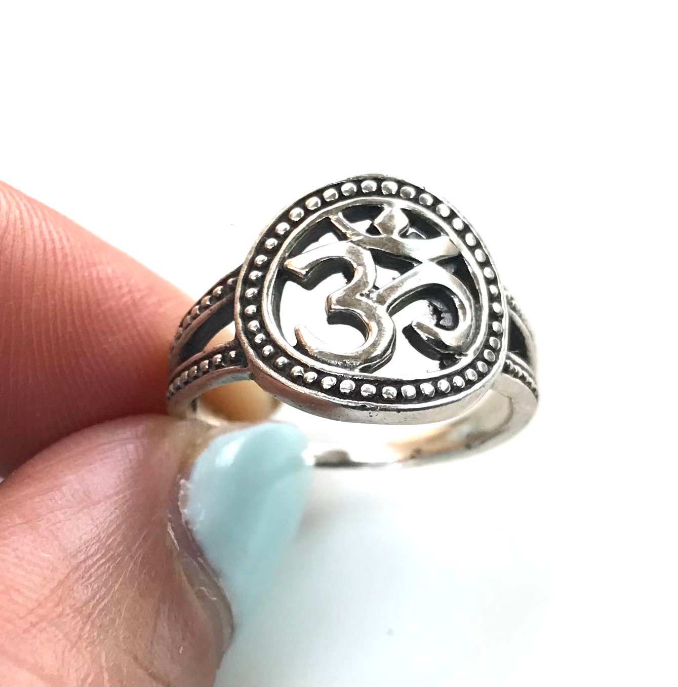 Speelkaarten ring, Tibet zilver, verstelbaar