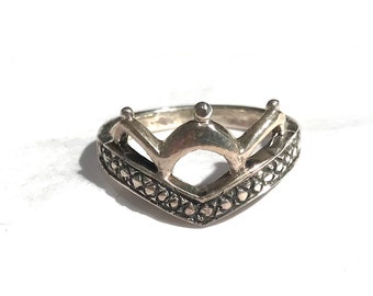Bague Ancienne En Argent Massif 925 - Jonc Alliance, Symbole Yin Yang, Taille 57