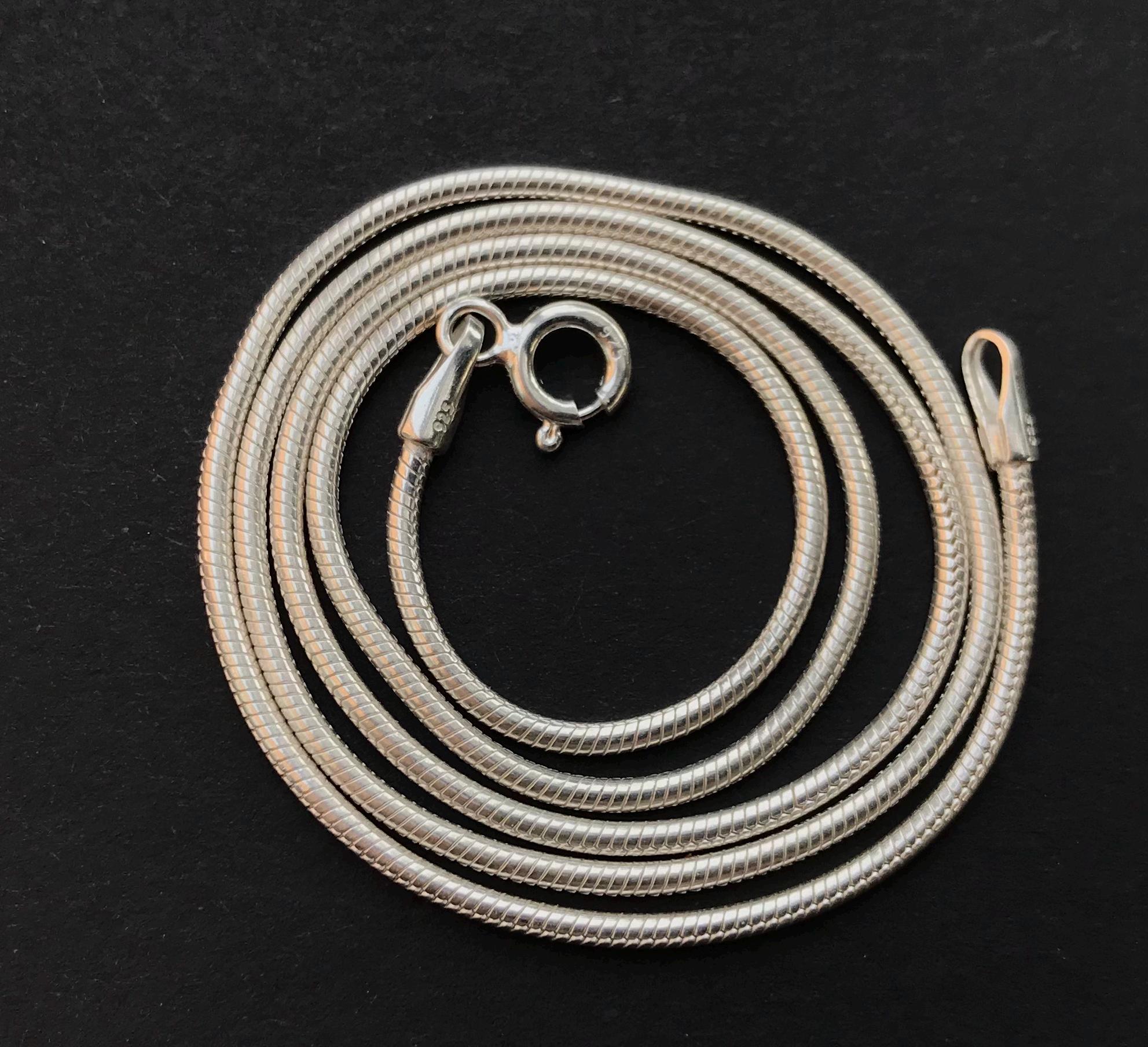 Sterling Silver Snake Chain: 26 Inch, 1.4mm Necklace - Etsy