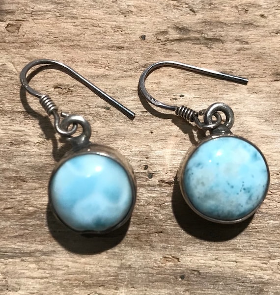 Boucles D'oreilles Pendantes Argent 925 Avec Pierre Bleue - Neuf Avec étiquettes