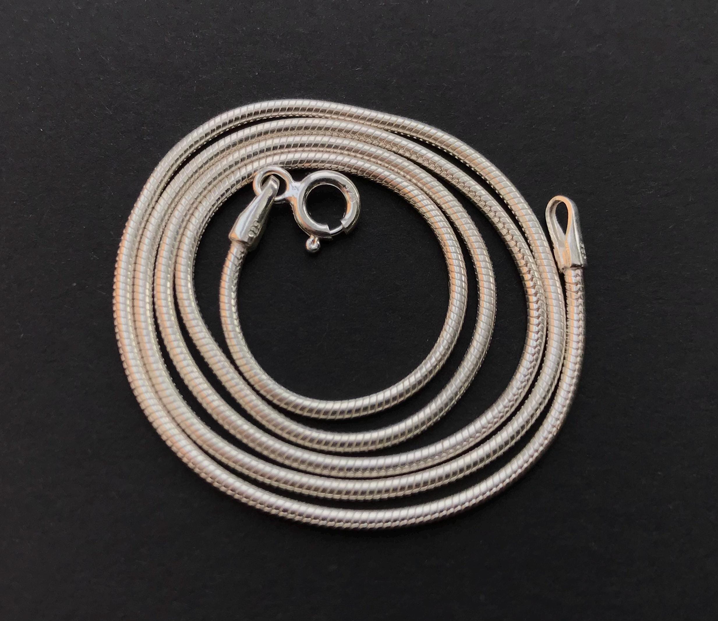 アクセサリー vintage silver 925 snake chain Vintage Style 925 Sterling Silver 28 Inch Handmade Flexible