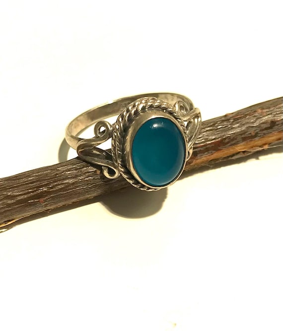 Bague En Argent 925 Et Calcédoine Ovale - Taille 47 - Modèle BA-AR-650 - Neuf Avec étiquettes - Marque "Délicatement Doux"