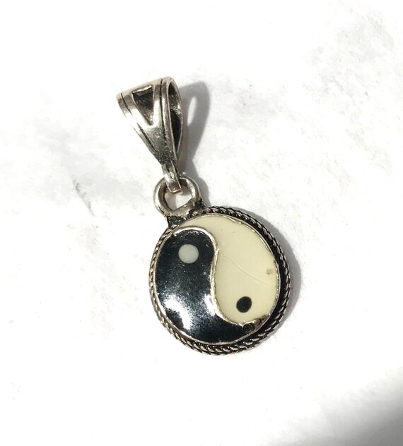 Yin Yang Pendant Sterling Silver Pendant Vintage.… - image 2