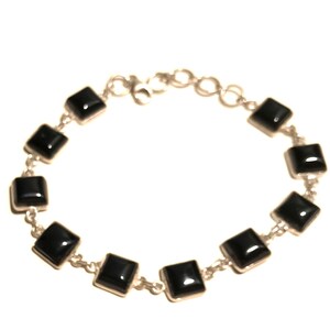 Black Onyx Bracelet,Onyx Jewelry,Gemstone Bracelet Handcrafted Black Onyx Bracelet - Sterling Silver Jewelry - Elegant Gift for Him or Her
