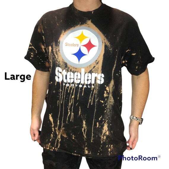Bleached Steelers Tee - Etsy