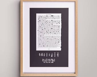 War of the Worlds Sci-fi Print | "I'd Move The World For You" | HG Wells Print | Book Art