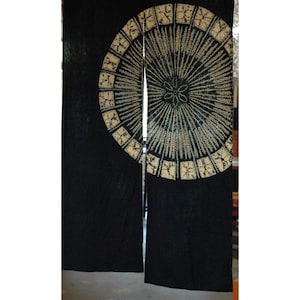 traditional cotton noren, door way curtain. (AA82) 35"W x 59"L