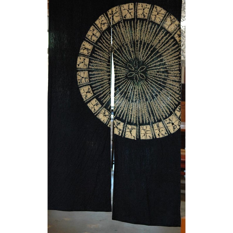 traditional cotton noren, door way curtain. AA82 35W x 59L image 1