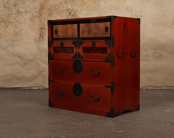 ヴィンテージ和古箪笥 (24A-D1) - Etsy 日本