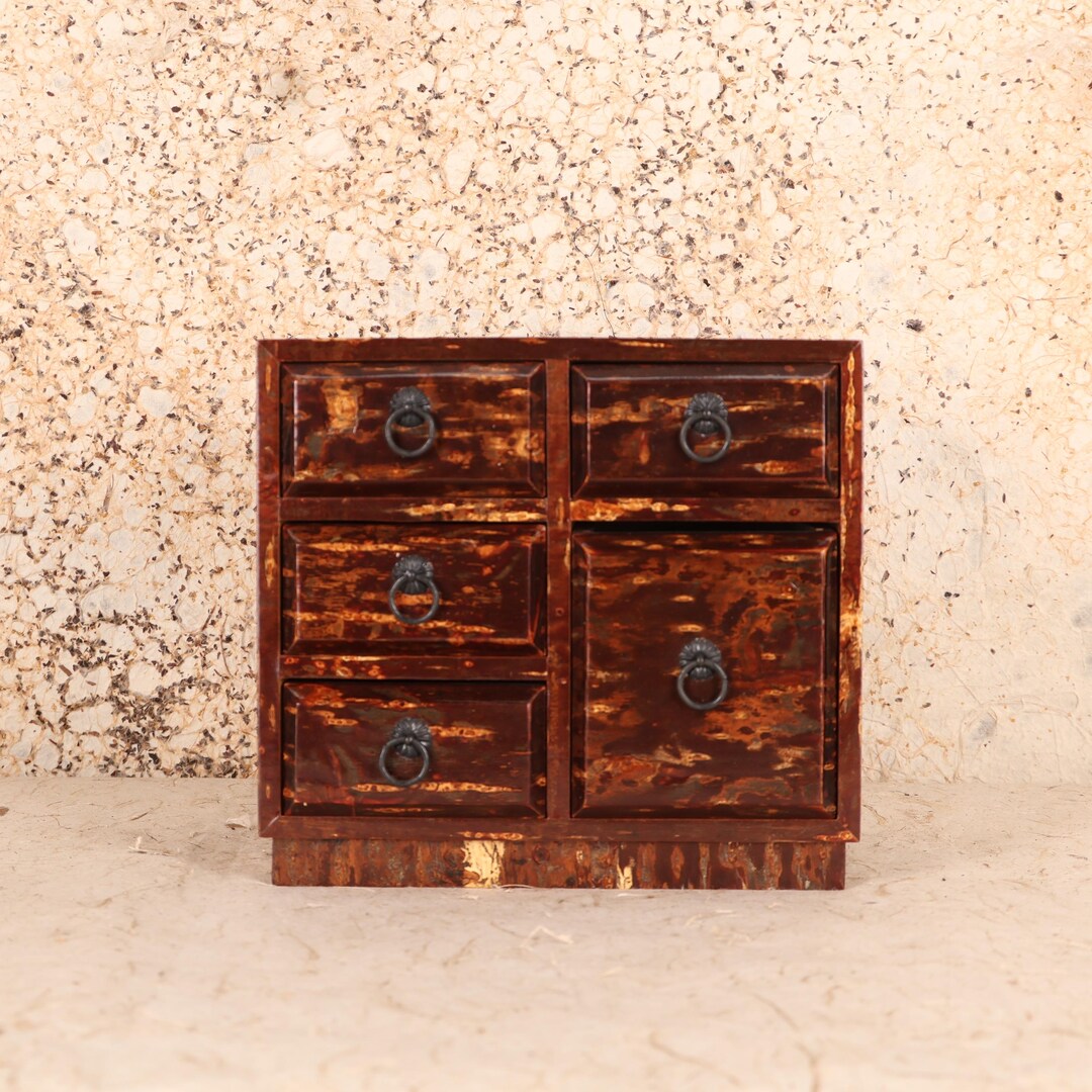 ★本棚★上品なブラウン★美品★ PRODUCT BY DAIMARU Japanese Sakura Bark Drawers Box (25S-742) - Etsy