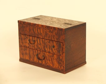 Vintage Japanese Sewing Box / Haribako Tamo (23M-161-5)