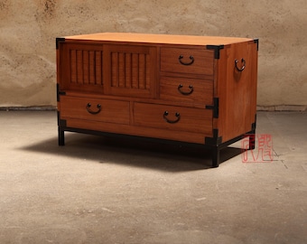 Japanese style kiri wood clothing chest, dresser, isho dansu. (KB17)