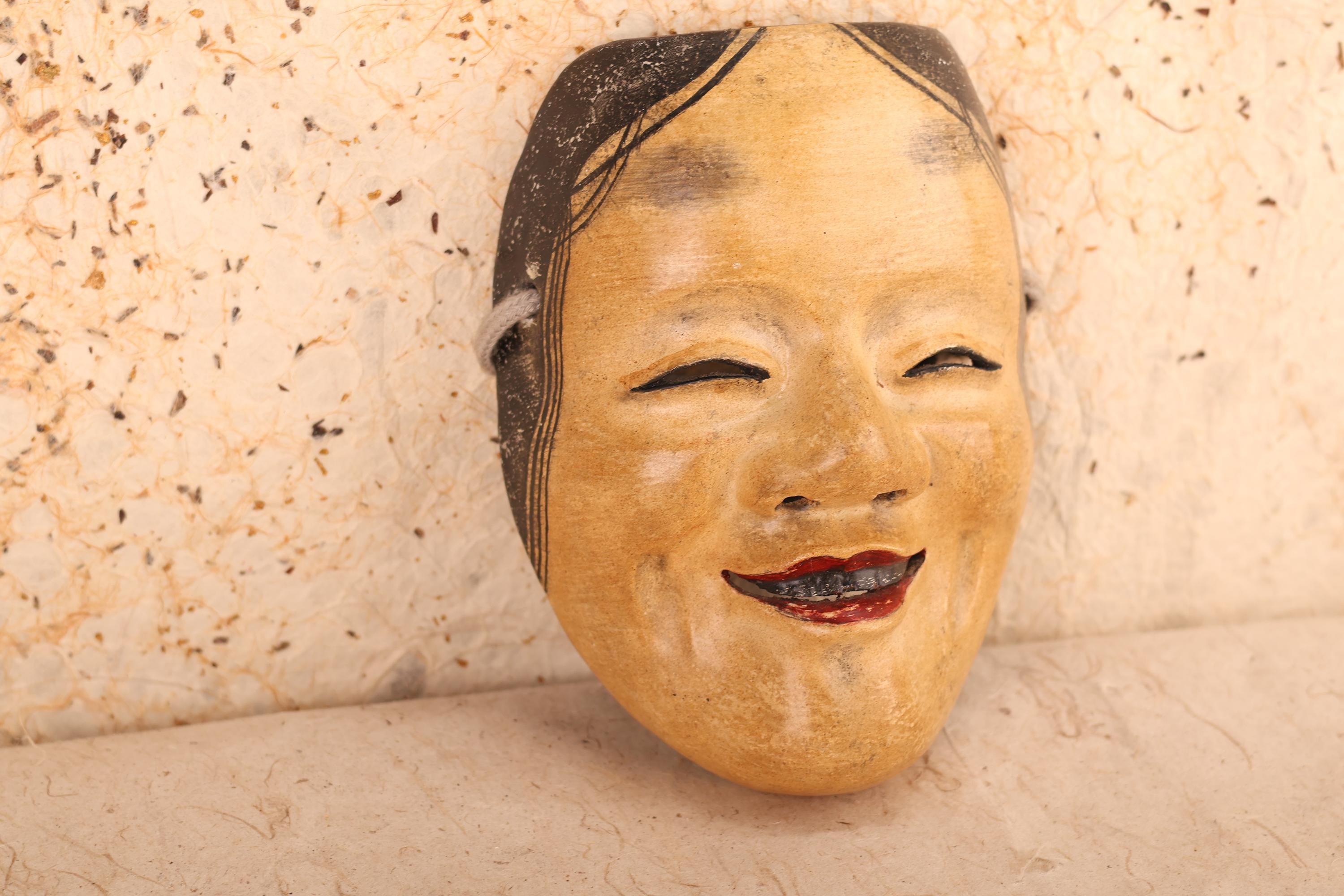 Japanese Wooden Noh Mask Ko Omote (24J-342-20) - Etsy